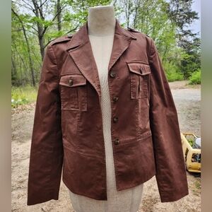 Retro luxury is a state of mind apostrophe lined jacket, brown